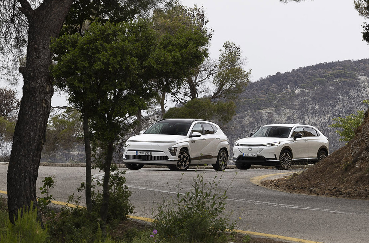 Honda e:Ny1 vs Hyundai Kona Electric 65 kWh / DRIVE Media Group/Θανάσης Κουτσογιάννης