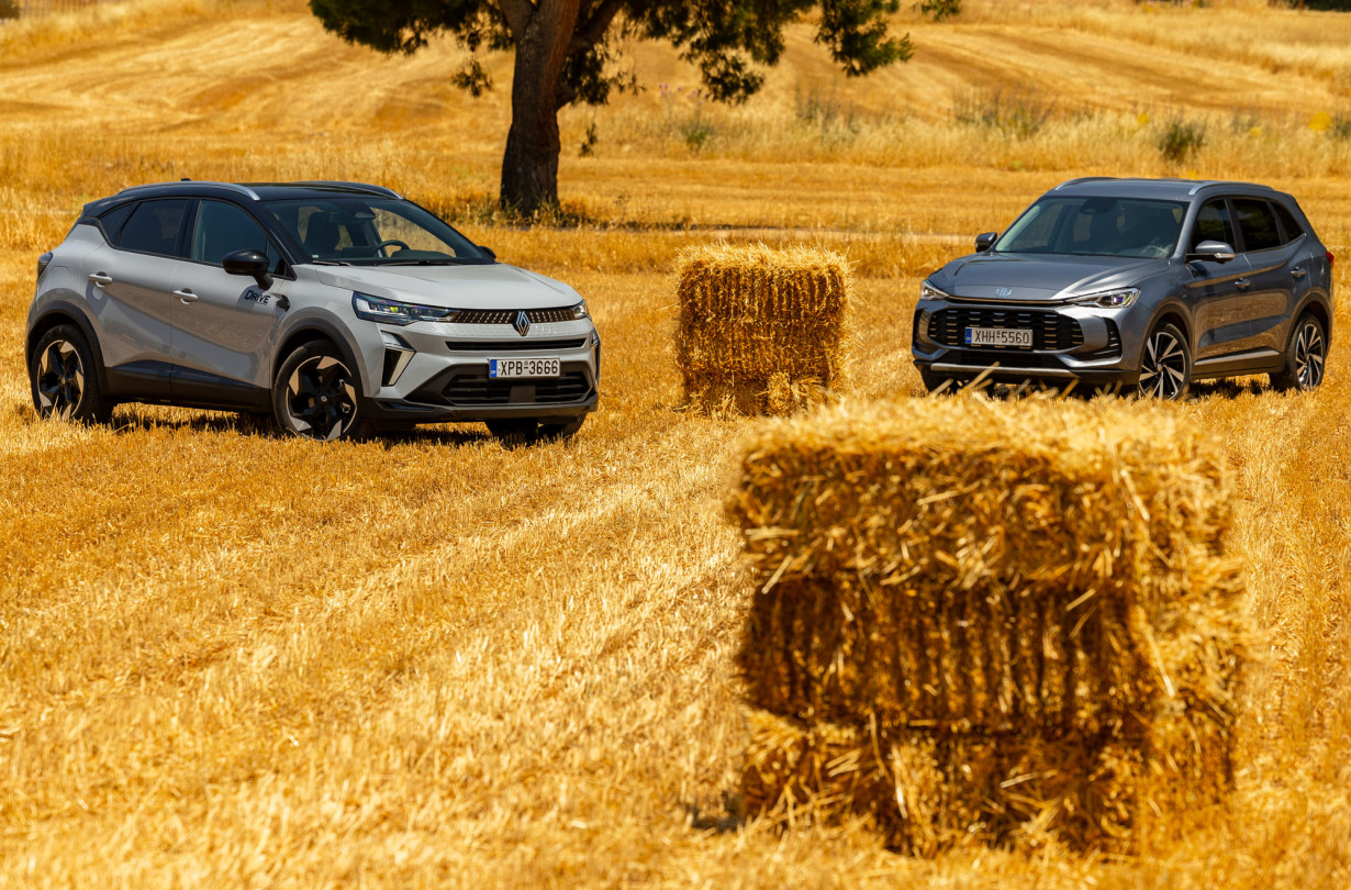 Το νέο Renault Captur και το MG ZS Max προσεγγίζουν διαφορετικά την υβριδική τεχνολογία και την οδηγική εμπειρία. Δύο σχολές στα υβριδικά B-SUV ερίζουν για το ποιο είναι πιο οικονομικό πιο άνετο και τεχνολογικά πιο σύγχρονο. Test drive: MG ZS Max Hybrid+ vs Renault Captur E-Tech /Photo © DRIVE Media Group/Thanasis Koutsogiannis