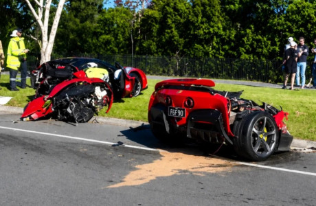 Ferrari SF90 Spider κόπηκε στα δύο – Ο οδηγός αλώβητος [video]
