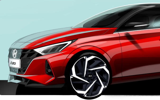 Hyundai i20 2020 official sketch