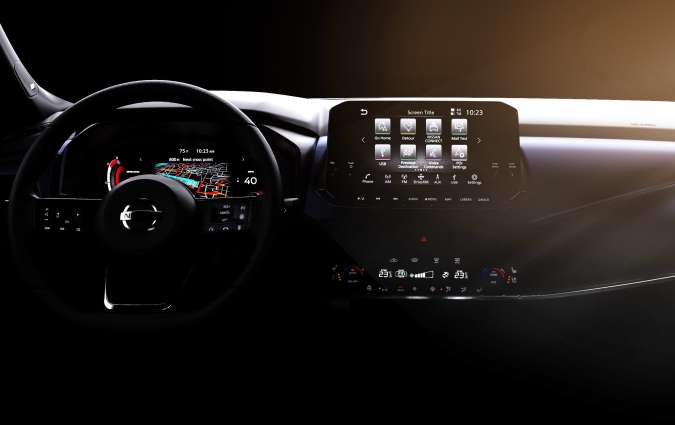 Nissan Qashqai 2021 dashboard teaser