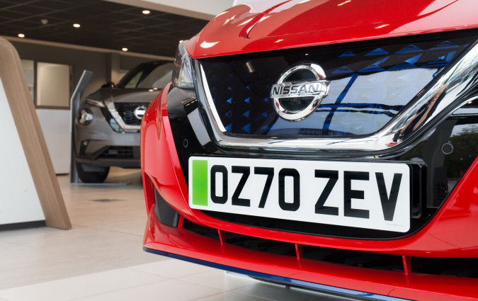 UK green car number plates