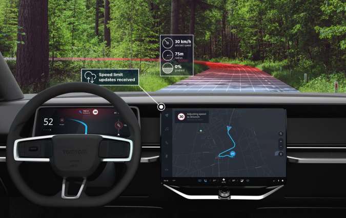 ISA - Intelligent Speed Assistance, illustration by TomTom ISA - Intelligent Speed Assistance, illustration by TomTom