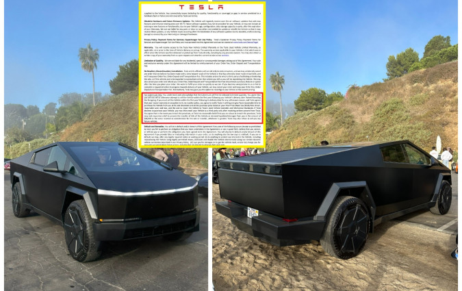 Αν θες να πουλήσεις το Cybertruck πριν περάσει ένας χρόνος, είσαι υποχρεωμένος να επικοινωνήσεις πρώτα με την Tesla για να το αγοράσει εκείνη. Tesla Cybertruck