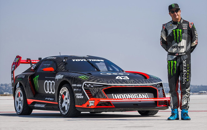 Ken Block, «θεωρώ τον εαυτό μου τον πιο τυχερό οδηγό αγώνων στον κόσμο διότι μπορώ να κάνω αυτά τα πράγματα». Ken Block, ντριφτ Electrikhana TWO