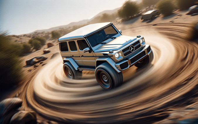 H Mercedes EQG μπορεί να κάνει πιρουέτα 360ο, τη «στροφή G», όπως την αποκαλεί ο Ola Källenius, κάνοντας αναστροφή επιτόπου. Mercedes EQG