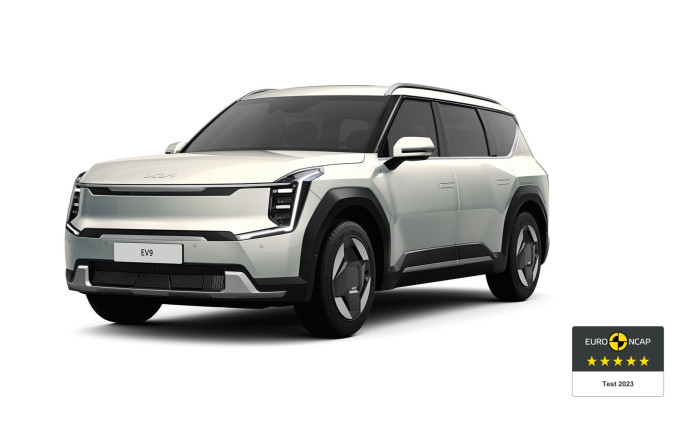 Τα αποτελέσματα του Kia EV9 περιλαμβάνουν βαθμολογία 84% για την προστασία των ενηλίκων επιβατών και 88% για την προστασία των παιδιών KIA EV9 Kia EV9