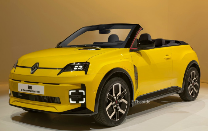 Και γιατί να μην περιδιαβαίνεις στην εξοχή, χωρίς οροφή και με την ησυχία που θα σου προσέφερε ένα ηλεκτρικό κάμπριο, όπως το Renault 5 Ε-Tech Cabriolet; Renault 5 Ε-Tech Cabriolet by Theottle