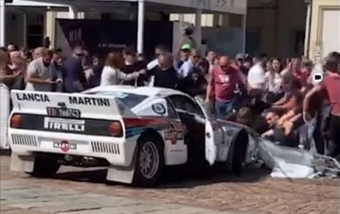 Πήγε να προσφέρει θέαμα με όλη του την καλή διάθεση, αλλά η γιορτή κατέληξε με κλάματα. Lancia 037