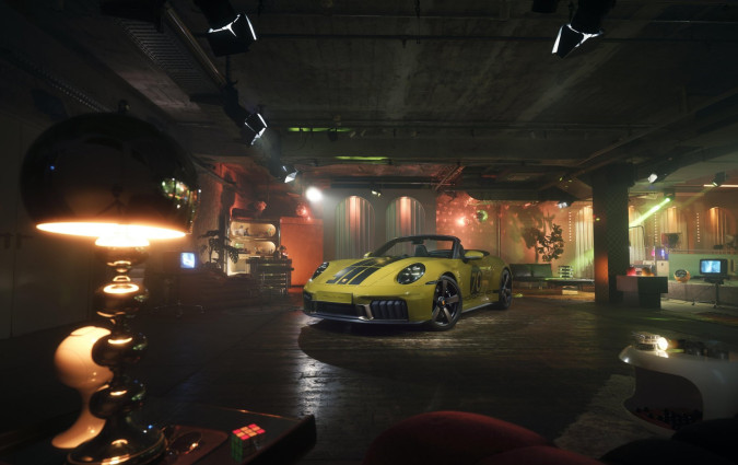 Η Porsche 911 Spirit 70 είναι διαθέσιμη αποκλειστικά σε χρώμα Olive Neo, με τα διακοσμητικά αυτοκόλλητα να μπορούν να αφαιρεθούν. Porsche 911 Spirit 70