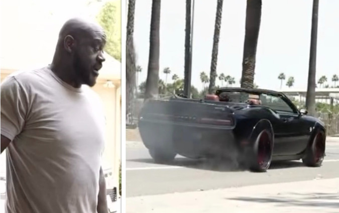 Υπάρχουν ξεσκέπαστα Dodge Challenger; Όχι; Για ρώτα τον Shaquille O'Neal. Shaquille O'Neal