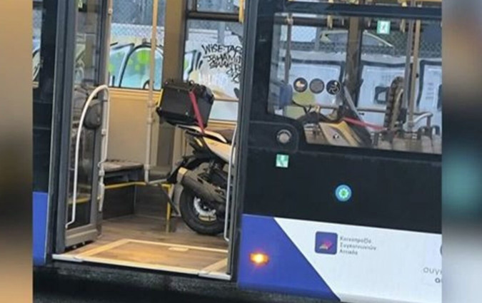 Δεν μπορούμε να μην αναγνωρίσουμε τη δημιουργικότητα του οδηγού, προκειμένου να συνδυάσει το πάθος του για τις μηχανές με την αγάπη του για τα λεωφορεία! λεωφορείο