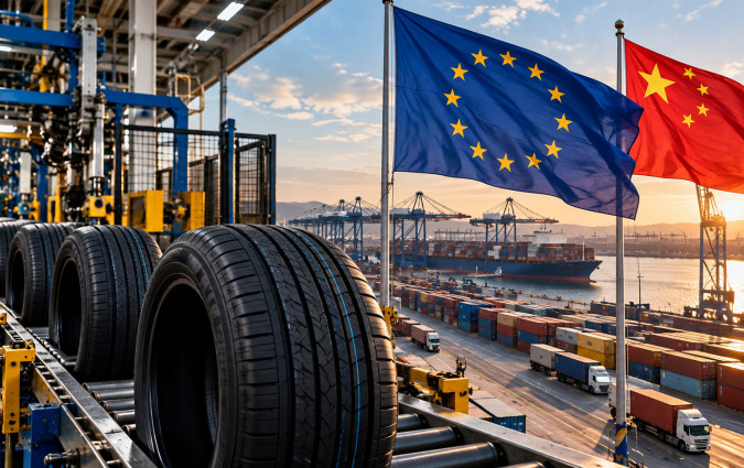 Η ΕΕ εξετάζει συνδυασμένους δασμούς έως 57,09% για ορισμένα κινεζικά λάστιχα. Η παραγωγή κινεζικών εταιρειών σε τρίτες χώρες αλλάζει όμως την εξίσωση.