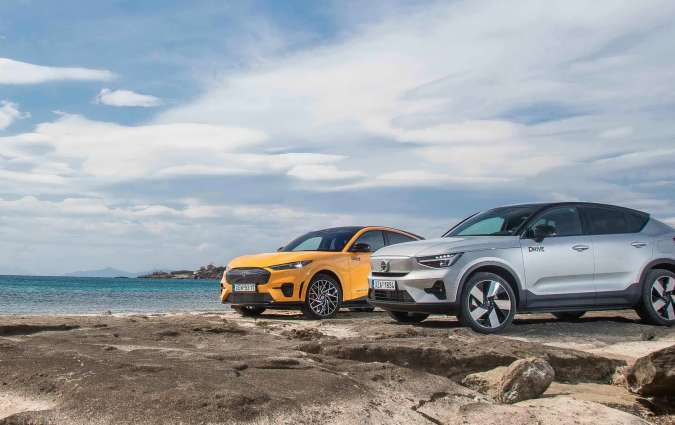 Feature Test Drive, ηλεκτρικά κουπέ SUV: Ford Mustang Mach-E GT vs Volvo C40 Recharge P8/Photo credits DRIVE Media Group/Thanassis Koutsogiannis