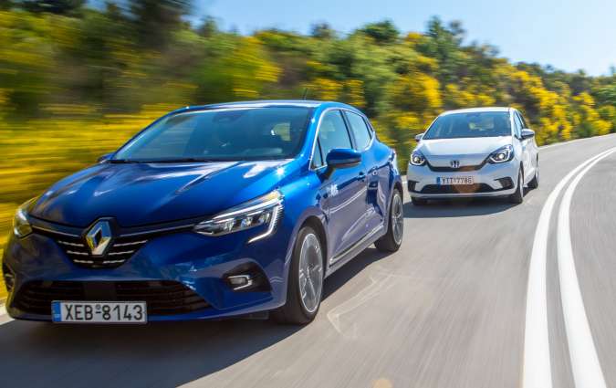 Συγκρίνουμε υβριδικά σουπερμίνι: Honda Jazz e:HEV vs Renault Clio E-Tech, Photo credits DRIVE Media Group/Fotini Pimpa Συγκρίνουμε υβριδικά σουπερμίνι: Honda Jazz e:HEV vs Renault Clio E-Tech, Photo credits DRIVE Media Group/Fotini Pimpa