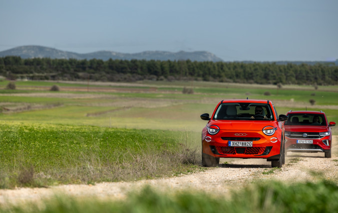 FIAT 600 και VW T-Cross εκφράζουν τη διαφορετική σχεδιαστική αντίληψη μεταξύ Γερμανών και Ιταλών Test drive: FIAT 600 vs Volkswagen T-Cross/Photo © DRIVE Media Group/Thanasis Koutsogiannis