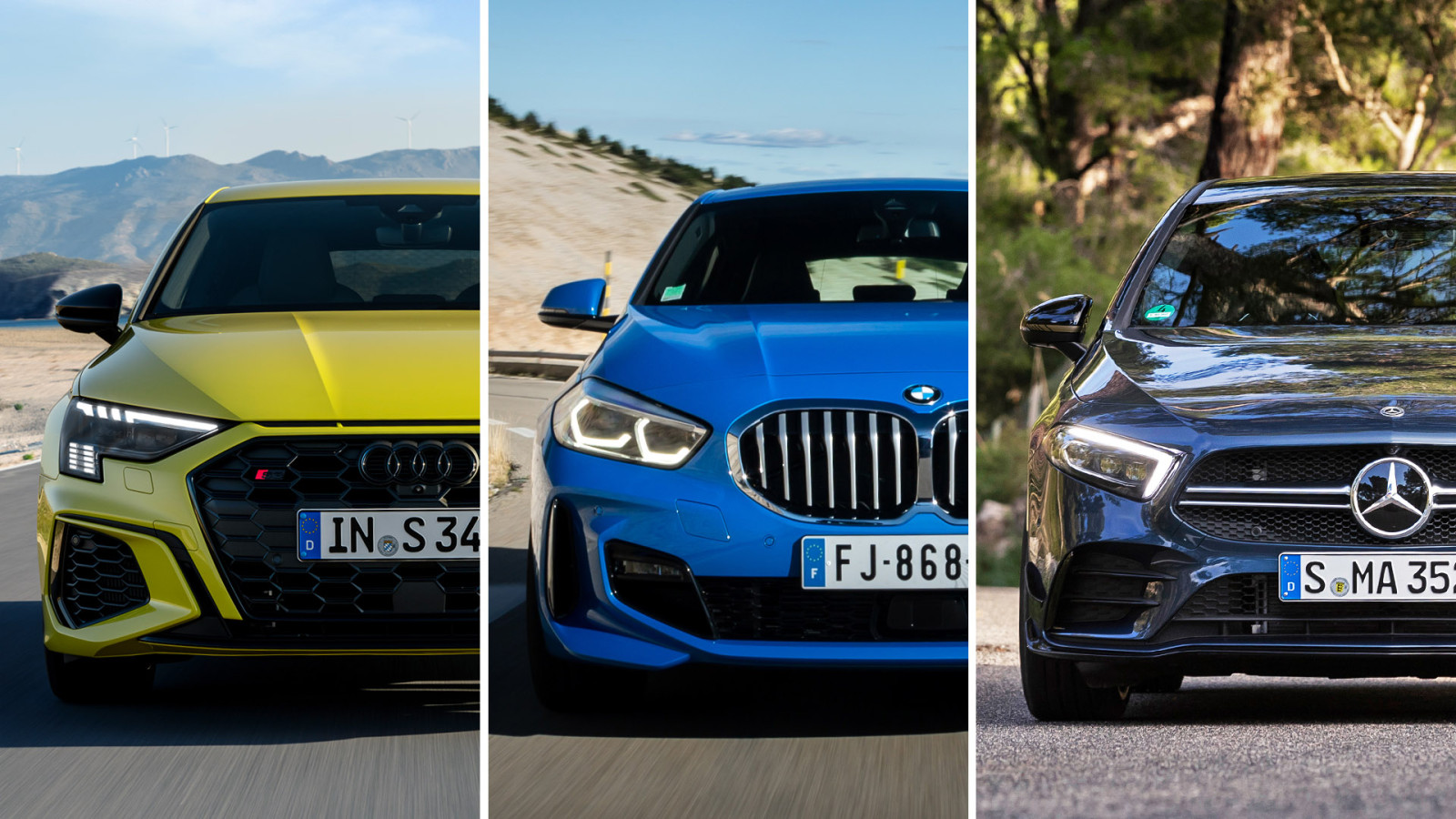 Drag Race Audi S3 vs BMW M135i vs MercedesAMG A35 [video] Drive