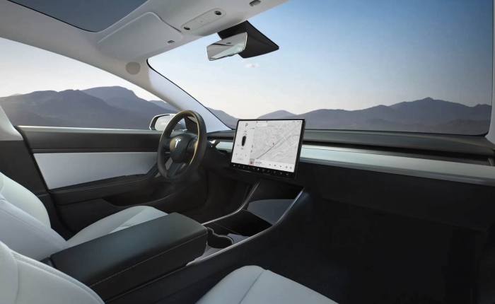 Tesla model 3 интерьер