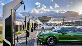 Porsche Leipzig 350 kW EV charging station